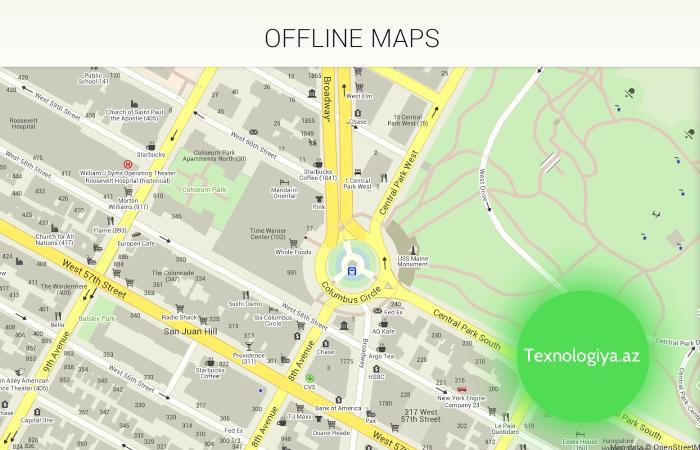 iOS və Android üçün internetsiz xəritə tətbiqi